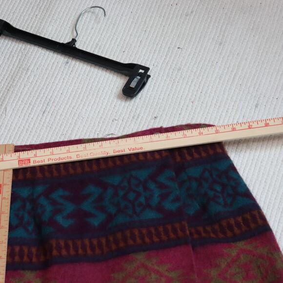 Vintage Clio Aztec Wool Look Skirt | Size 10 | Southwest Tribal Print - Picture 5 of 7